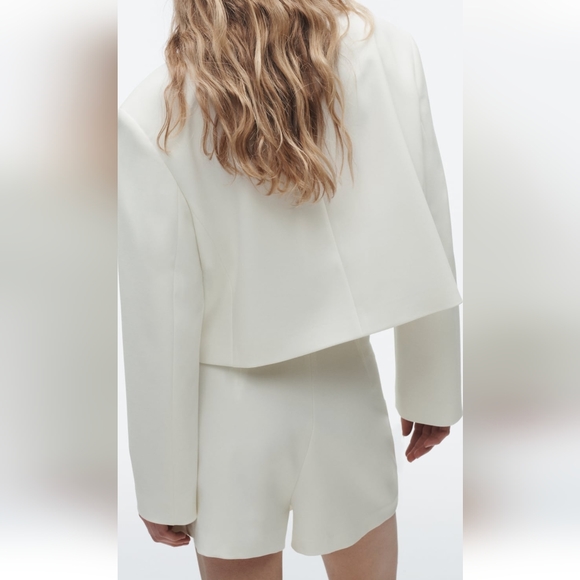 Gold Button Skort Zara White S - Picture 16 of 16